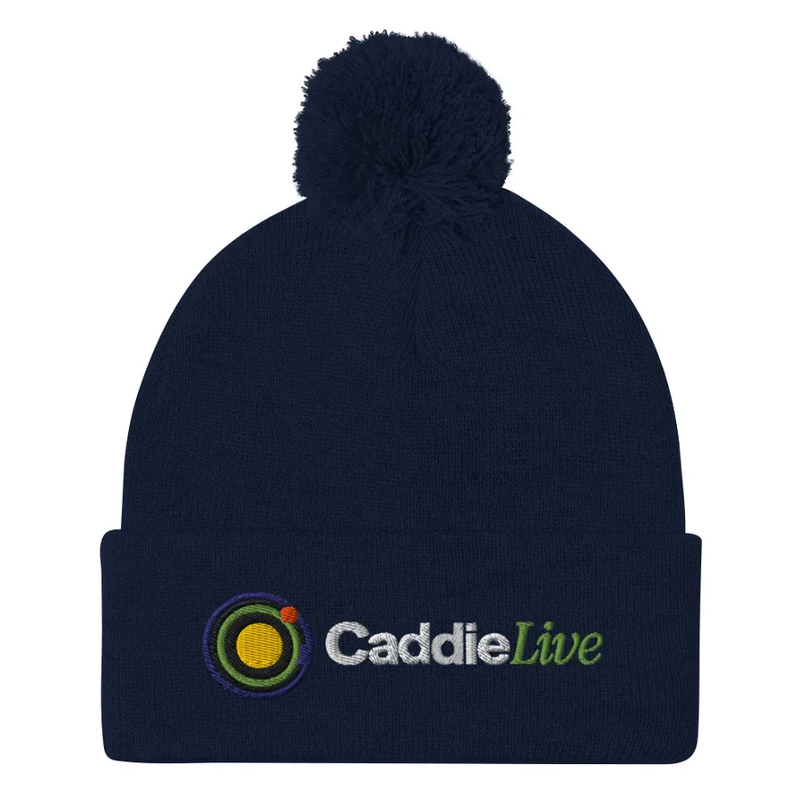 Bobble hat with the society crest on the turn-up