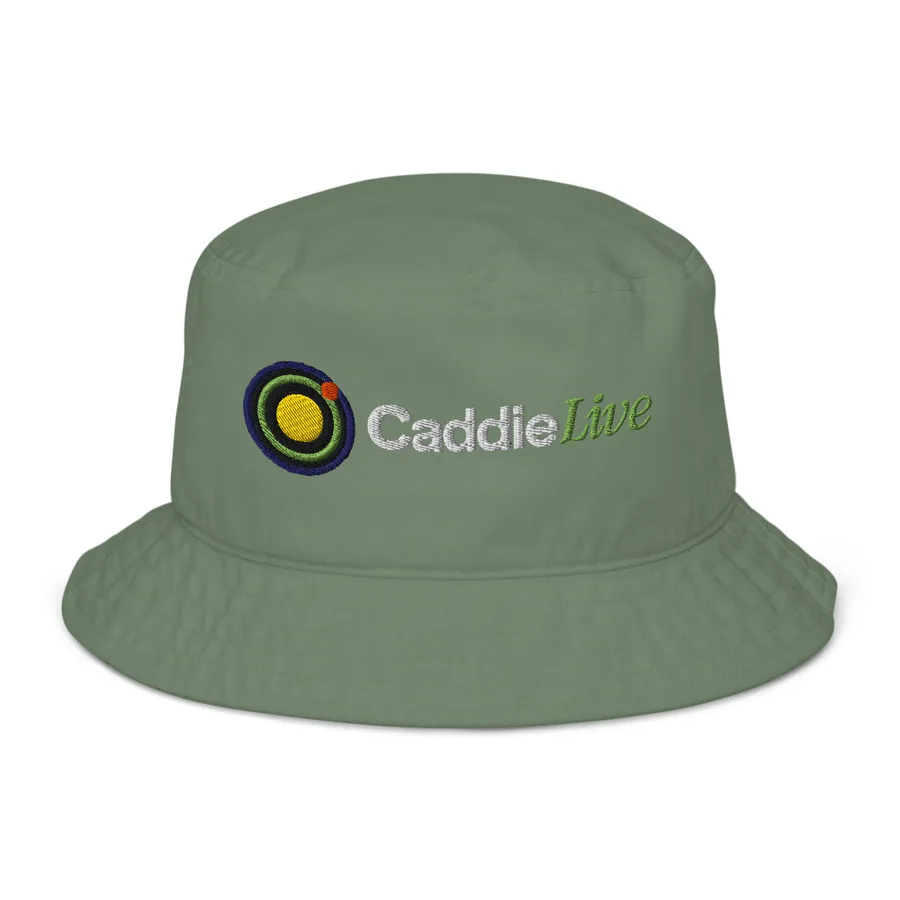 Bucket hat carrying the society crest