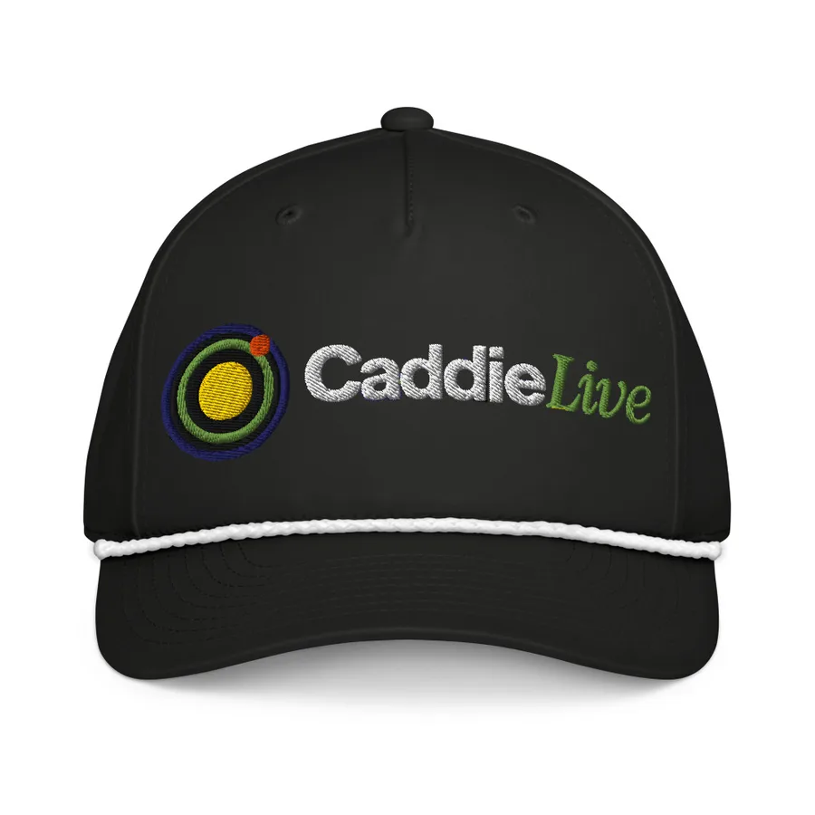 Rope cap carrying an event crest